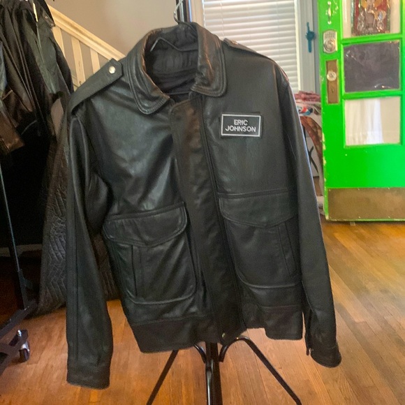 ERIC JOHNSON LEATHER JACKET - Picture 1 of 4
